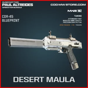 Desert Maula COR-45 Blueprint Skin in Warzone and MW3 Dune Part Two Paul Altreides Operator Bundle
