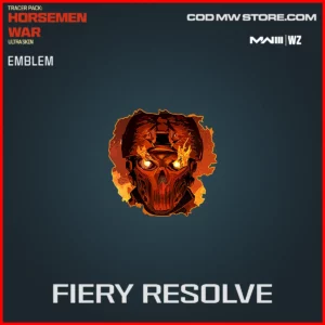 Fiery Resolve Emblem in Warzone and MW3 Tracer Pack: Horsemen War Ultra Skin Bundle