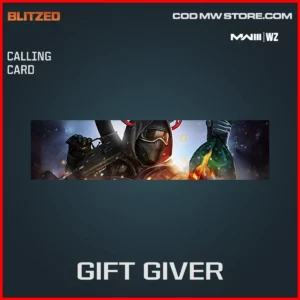 Gift Giver calling card in Warzone and MW3 Blitzed Bundle