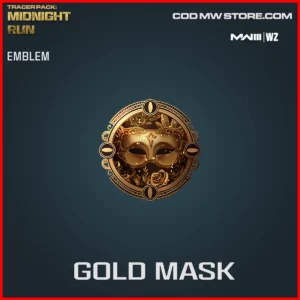 Gold Mask Emblem in Warzone and MW3 Tracer Pack Midnight Run Bundle