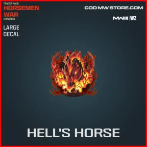 Hell's Horse Large Decal in Warzone and MW3 Tracer Pack: Horsemen War Ultra Skin Bundle