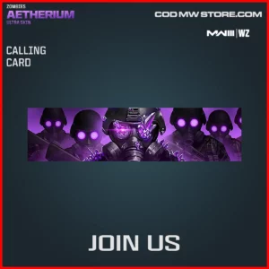 Join us Calling Card in Warzone and MW3 Zombies: Aetherium Ultra Skin Bundle