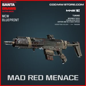 Mad Red Menace MCW Blueprint Skin in Warzone and MW3 Santa Gnaws Ultra Skin