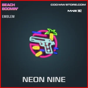 Neon Nine Emblem in Warzone and MW3 Beach Boomin' Bundle
