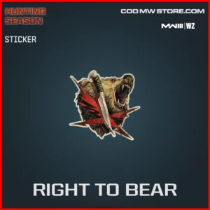 Right To Bear Sticker in Warzone and MW3 Hunting Season Bundle