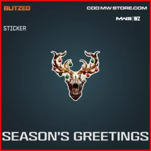 Season's Greetings sticker in Warzone and MW3 Blitzed Bundle