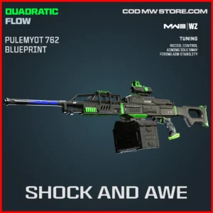 Shock and Awe Pulemyot 762 Blueprint Skin in Warzone and MW3 Quadratic Flow Bundle