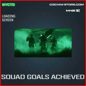 Squad Goals Achieved Loading Screen in Warzone and MW3 Nycto Bundle