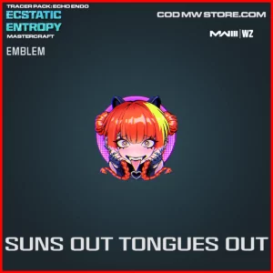 Suns Out Tongues Out Emblem in Warzone and MW3 Tracer Pack: Echo Endo Ecstatic Entropy Mastercraft Bundle