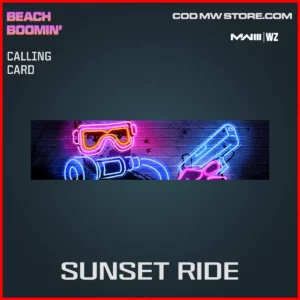 Sunset Ride Calling Card in Warzone and MW3 Beach Boomin' Bundle