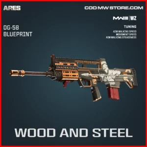 Wood And Steel DG-58 Blueprint Skin in Warzone and MW3 Ares Bundle