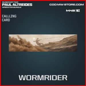 Wormrider Calling Card in Warzone and MW3 Dune Part Two Paul Altreides Operator Bundle