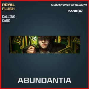 Abundantia Calling Card in Warzone and MW3 Royal Flush Bundle