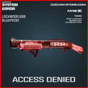 Access Denied Lockwood 680 Blueprint in Warzone and MW3 System Error Bundle