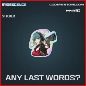 Any Last Words Sticker in Warzone and MW3 Iridescence Bundle