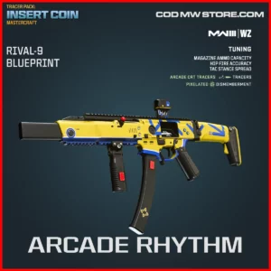 Arcade Rhythm Rival-9 Blueprint Skin in Warzone and MW3 Tracer Pack: Insert Coin Mastercraft Bundle