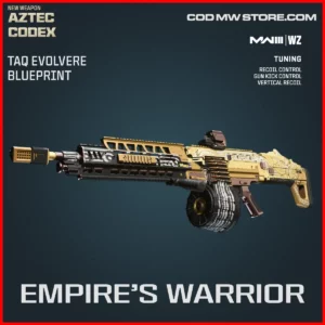 Empire's Warrior TAQ Evolvere Blueprint Skin in Warzone and MW3 Aztec Codex Bundle