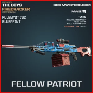 Fellow Patriot Pulemyot 762 Blueprint Skin in Tracer Pack: The Boys Firecracker Operator Bundle