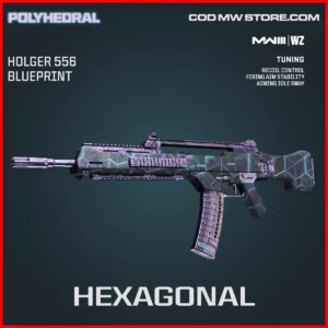 Hexagonal Holger 556 Blueprint Skin in Warzone and MW3 Polyhedral Bundle