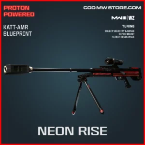 Neon Rise KATT-AMR Blueprint Skin in Warzone and MW3 Proton Powered Bundle