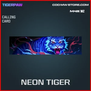 Neon Tiger Calling Card in Warzone and MW3 Tigerpaw Bundle