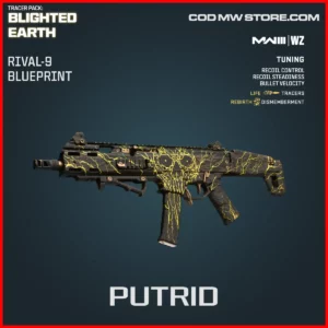 Putrid Rival-9 Blueprint Skin in Warzone and MW3 Tracer Pack: Blighted Earth Bundle