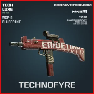 Technofyre WSP-9 Blueprint Skin in Warzone and MW3 Tech Luxe Pro Pack Bundle