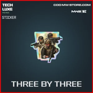Three By Three Sticker in Warzone and MW3 Tech Luxe Pro Pack Bundle