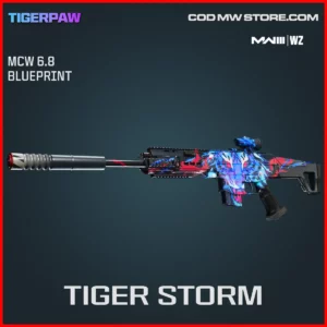 Tiger Storm MCW 6.8 Blueprint Skin in Warzone and MW3 Tigerpaw Bundle