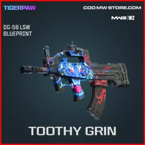 Toothy Grin DG-58 LSW Blueprint Skin in Warzone and MW3 Tigerpaw Bundle