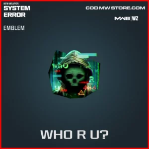 Who R U? Emblem in Warzone and MW3 System Error Bundle