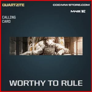 Worthy To Rule Calling Card in Warzone and MW3 Quartzite Bundle