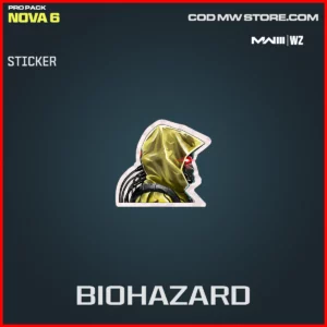 Biohazard Sticker in Warzone and MW3 Nova 6 Pro Pack Bundle