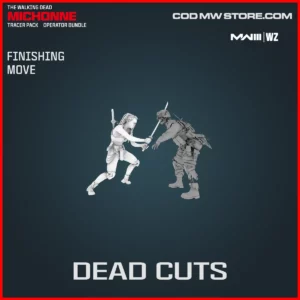 Dead Cuts Finishing Move in Warzone and MW3 The Walking Dead Michonne Operator Bundle