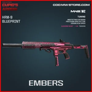 Embers HRM-9 Blueprint Skin in Warzone and MW3 Tracer Pack: Cupid's Arrow Bundle