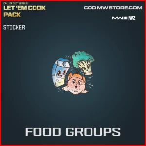 Food Groups Sticker in Warzone and MW3 Call of Duty League Let 'Em Cook Pack Bundle