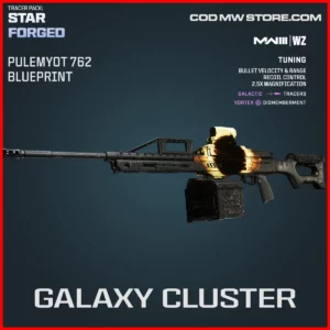 Galaxy Cluster Pulemyot 762 Blueprint Skin in Warzone and MW3 Tracer Pack: Starforged