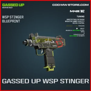 Gassed Up WSP Stinger Blueprint Skin in Warzone and MW3 Gassed Up Weapon Vault