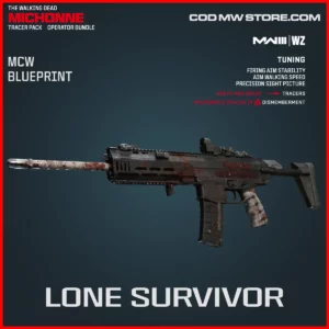 Lone Survivor MCW Blueprint Skin in Warzone and MW3 The Walking Dead Michonne Operator Bundle