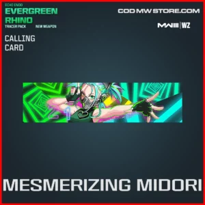 Mesmerizing Midori Calling Card in Warzone and MW3 Tracer Pack: Echo Endo: Evergreen Rhino Bundle
