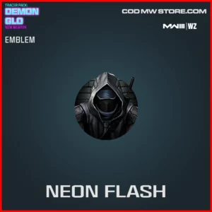Neon Flash Emblem in Warzone and MW3 Tracer Pack: Demon Glo Bundle