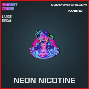 Neon Nicotine Large Decal in Warzone and MW3 Sunset Bundle