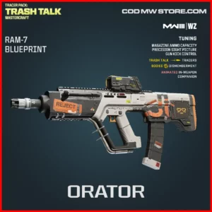 ORator RAM-7 Blueprint skin in Warzone and MW3 Tracer Pack: Trash Talk Mastercraft Bundle