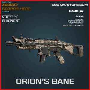 Orion's Bane Striker 9 Blueprint Skin in Warzone and MW3 Zodiac Scorpio Hero Ultra Skin Bundle