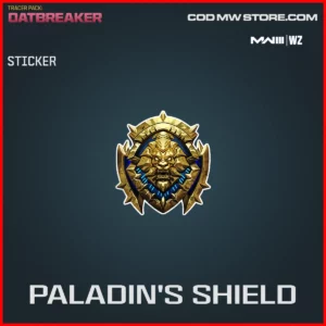 Paladin's Shield Sticker in Warzone and MW3 Tracer Pack Oatbreaker Bundle
