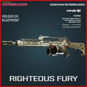 Righteous Fury Holger 26 Blueprint Skin in Warzone and MW3 Tracer Pack Oatbreaker Bundle