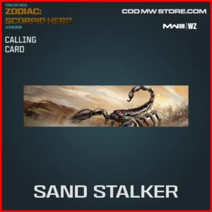 Sand Stalker Calling Card in Warzone and MW3 Zodiac Scorpio Hero Ultra Skin Bundle