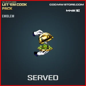 Served Emblem in Warzone and MW3 Call of Duty League Let 'Em Cook Pack Bundle