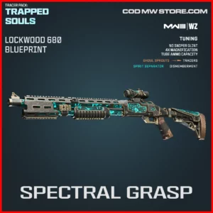 Spectral Grasp Lockwood 680 Blueprint Skin in Warzone and MW3 Tracer Pack: Trapped Souls Bundle