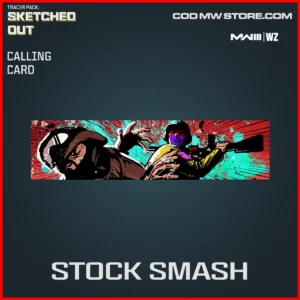 Stock Smash Calling Card in Warzone and MW3 Tracer Pack: Sketched Out Bundle